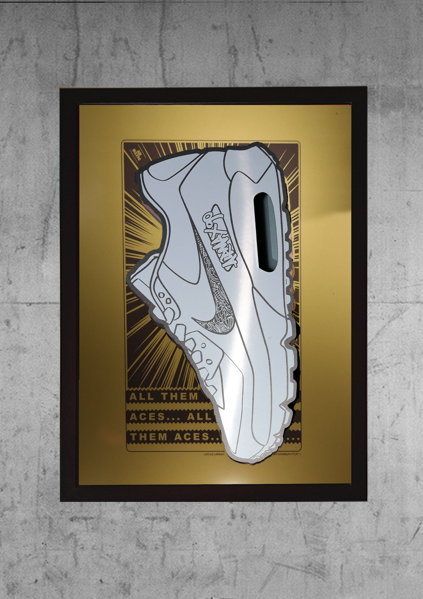 Art Jaz X TSAC - Limited Edition 'All Them Aces' Layered Gold Wall Art